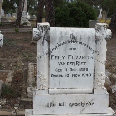 RIET Emily Elizabeth, van der 1859-1940