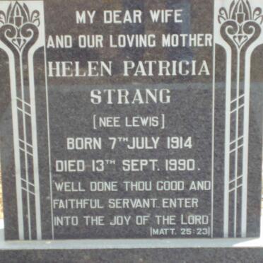 STRANG Helen Patricia nee LEWIS 1919-1990