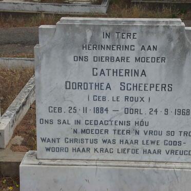 SCHEEPERS Catherina Dorothea nee LE ROUX 1884-1968