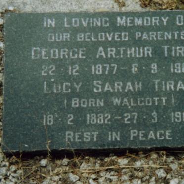 TIRAN George Arthur 1877-1967  &amp; Lucy Sarah WALCOTT 1882-1967