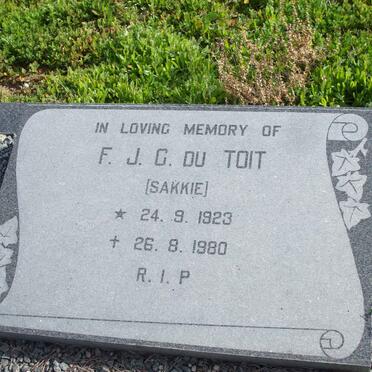 TOIT F.J.G., du 1923-1980