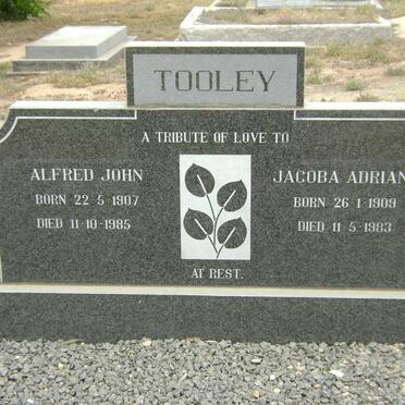 TOOLEY Alfred John 1907-1985 &amp; Jacoba Adriana 1909-1983