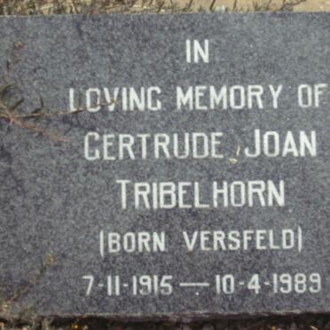 TRIBELHORN William George 1911-1962 &amp; Gertrude Joan VERSFELD 1915-1989