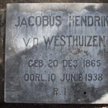 WESTHUIZEN Jacobus Hendrik, van der 1865-1938