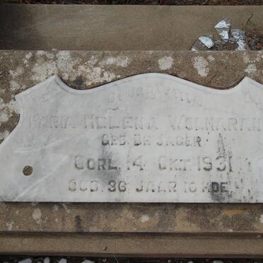 WOLMARANS Maria Helena nee DE JAGER -1931