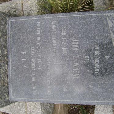 WHEAL John T. 1889-1956