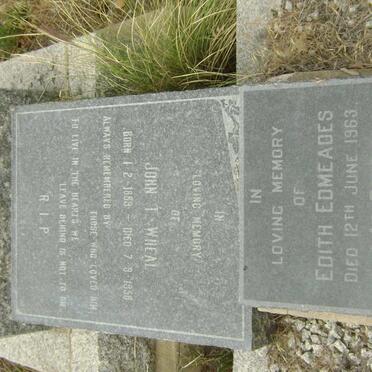 WHEAL John T. 1889-1956 :: EDMEADES Edith -1963