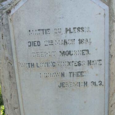 PLESSIS Mattie, du  -1894