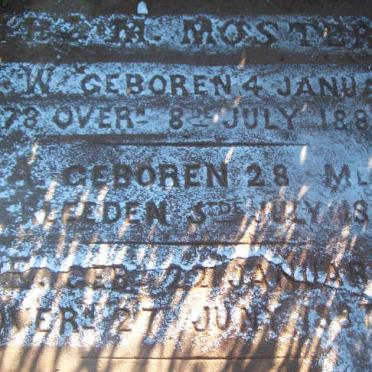 MOSTERT J.W. 1878-1887 :: MOSTERT P.A. 1884-1887 :: MOSTERT  C.E. 1885-1887