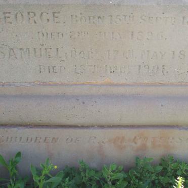 PATERSON George 1895-1896 :: PATERSON Samuel 1897-1901