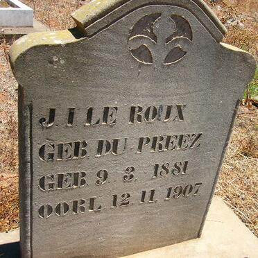 ROUX J.I., le nee DU PREEZ 1881-1907