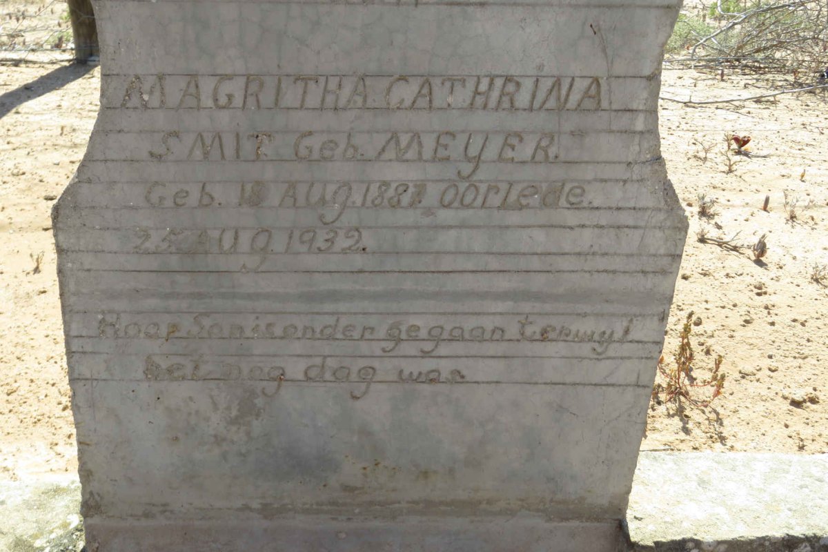SMIT Magritha Cathrina nee MEYER 1887-1932