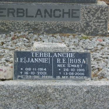 TERBLANCHE J.E. 1914-2001 &amp; R.E. SWART 1916-2006