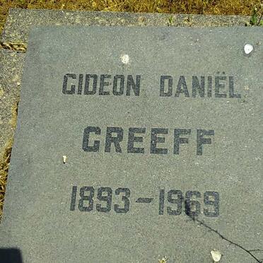 GREEFF Gideon Daniël 1893-1969