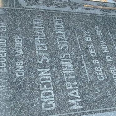 STANDER Gideon Stephanus Martinus 1872-1954