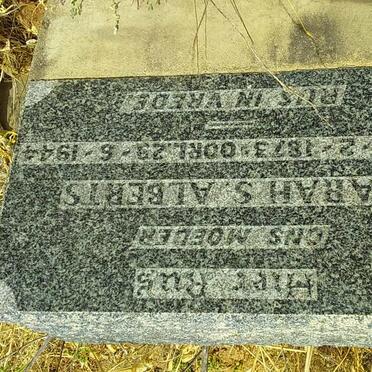 ALBERTS Sarah S. 1873-1944