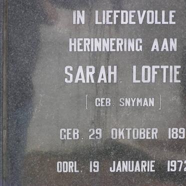 PLESSIS Jacobus Hermanus, du 1901-1968 &amp; Sarah Loftie SNYMAN 1897-1972