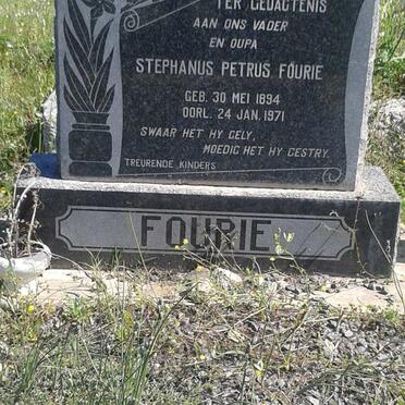 FOURIE Stephanus Petrus 1894-1971