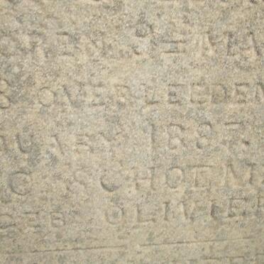 SCHOEMAN J.H. 1853-1887