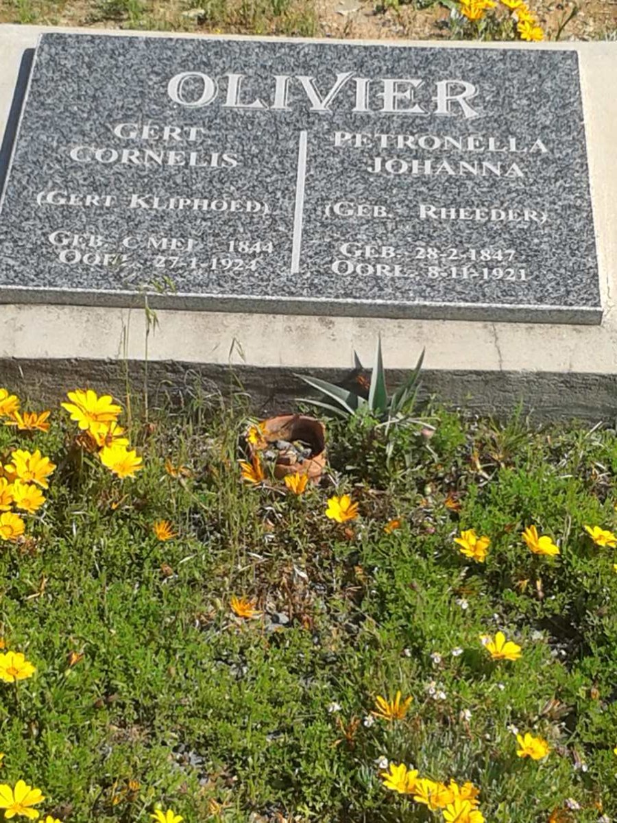 OLIVIER Gert Cornelis 1844-1924 &amp; Petronella Johanna RHEEDER 1847-1921