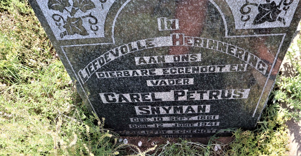 SNYMAN Carel Petrus 1861-1941