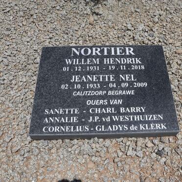 NORTIER Willem Hendrik 1931-2018 & Jeanette NEL 1933-2009 