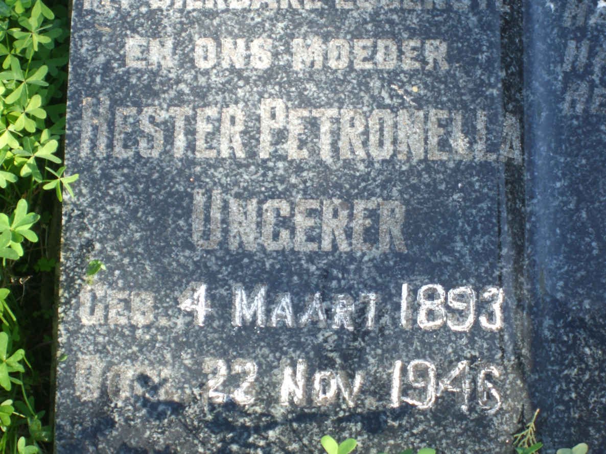 UNGERER Hester Petronella 1893-1946