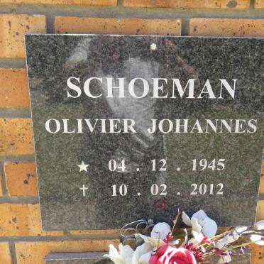SCHOEMAN Olivier Johannes 1945-2012