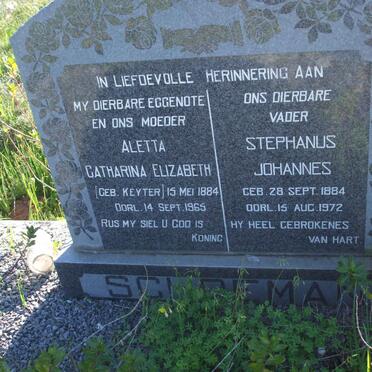 SCHOEMAN Stephanus Johannes 1884-1972 &amp; Catharina Elizabeth KEYTER 1884-1965