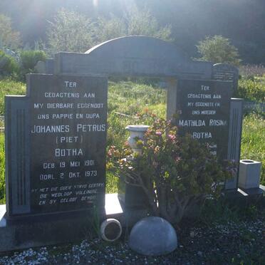 BOTHA Johannes Petrus 1901-1973 &amp; Mathilda Rosina TERBLANCHE 1901-1960