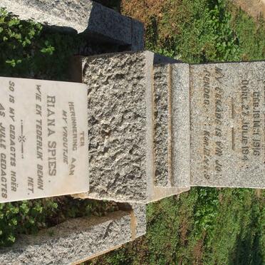 SPIES Riana nee SCHOEMAN 1916-194?