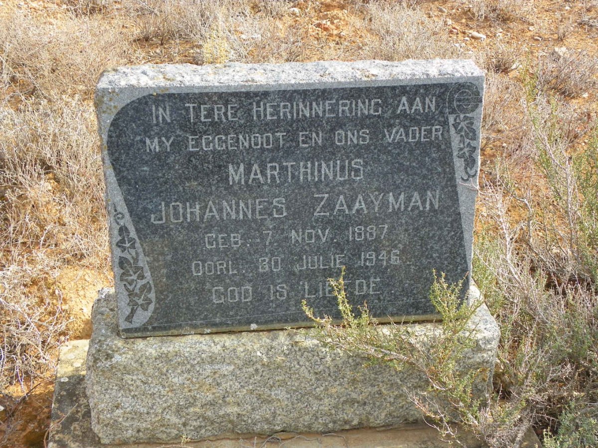 ZAAYMAN Marthinus Johannes 1887-1946