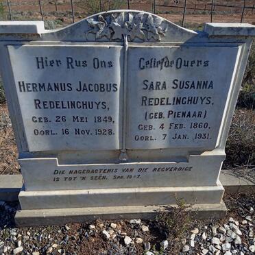 REDELINGHUYS Hermanus Jacobus 1849-1928 & Sara Susanna PIENAAR 1860-1931