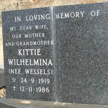 ALEXANDER Kittie Wilhelmina nee WESSELS 1919-1986