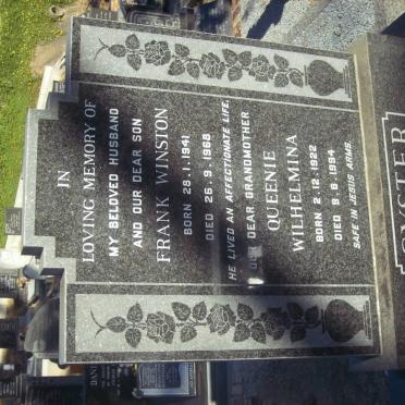 CYSTER Frank Winston 1941-1968 :: CYSTER Queenie Wilhelmina 1922-1994