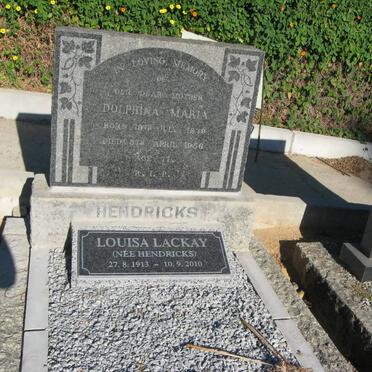 HENDRICKS Dolphina Maria 1879-1956 :: MACKAY Louisa nee HENDRICKS 1913-2010