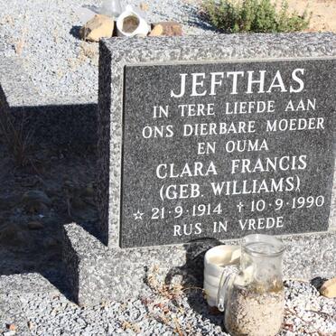 JEFTHAS Clara Francis nee WILLIAMS 1914-1990