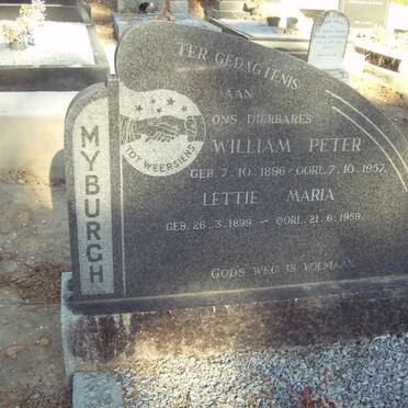 MYBURGH William Peter 1896-1957 &amp; Lettie Maria 1899-1959