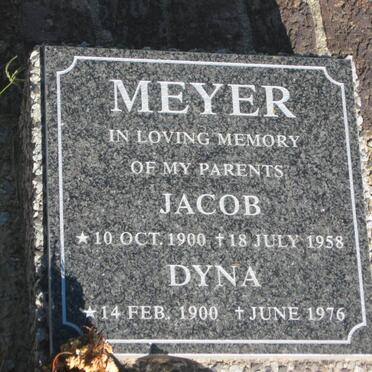 MEYER Jacob 1900-1958 &amp; Dyna 1900-1976