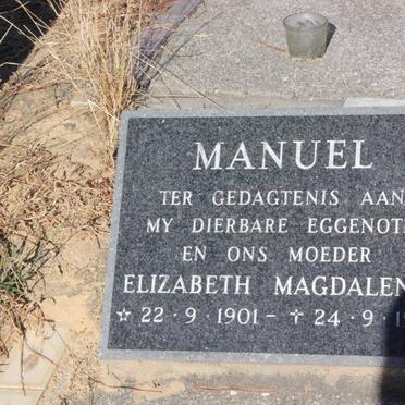 MANUEL Elizabeth Magdalena 1901-1981