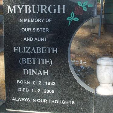 MYBURGH Elizabeth Dinah 1933-2005