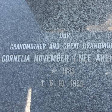 NOVEMBER Cornelia nee ARENDSE 1883-1955