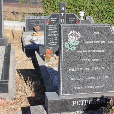 PETERSEN William 1929-1991 &amp; Helena 1928-1996