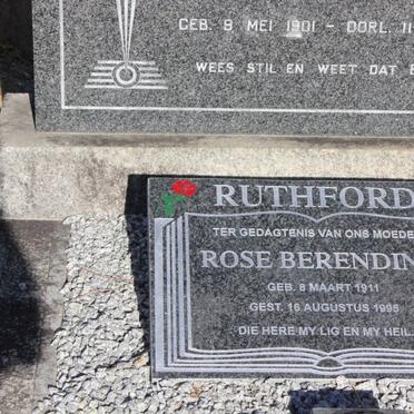 RUTHFORD Solomon Maclaglen 1901-1968 &amp; Rose Berendina 1911-1995 