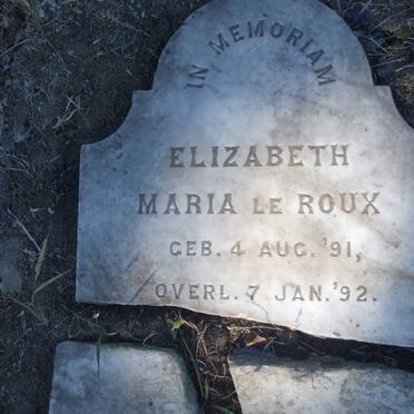 ROUX Elizabeth Maria, le ??91-??92