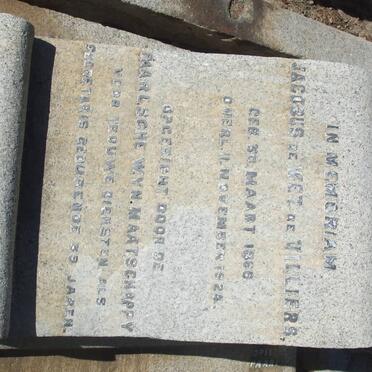 VILLIERS Jacobus de Wet, de 1866-1924