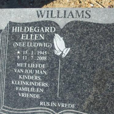 WILLIAMS Hildegard Ellen nee LUDWIG 1945-2008