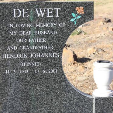 WET Hendrik Johannes, de 1933-2001
