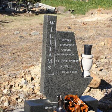 WILLIAMS Christopher Rudolf 1950-2002