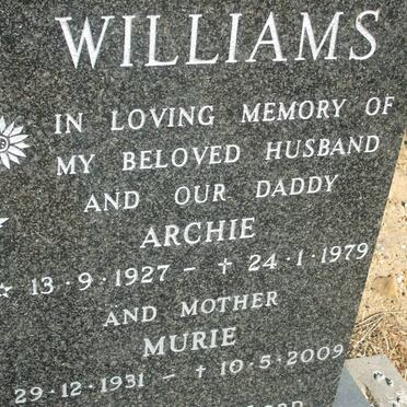 WILLIAMS Archie 1927-1979 &amp; Murie 1931-2009